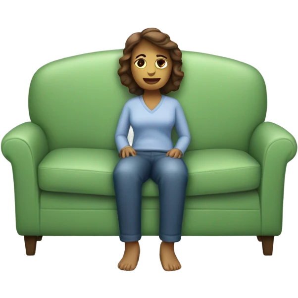 Mom sitting on couch emoji