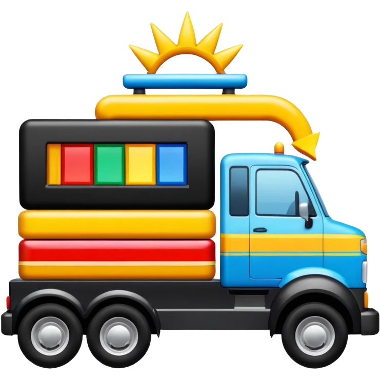 Caminhão elétrico carnaval emoji