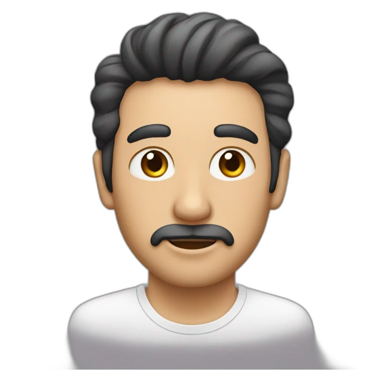 hombre con mascara blanca y aleta emoji