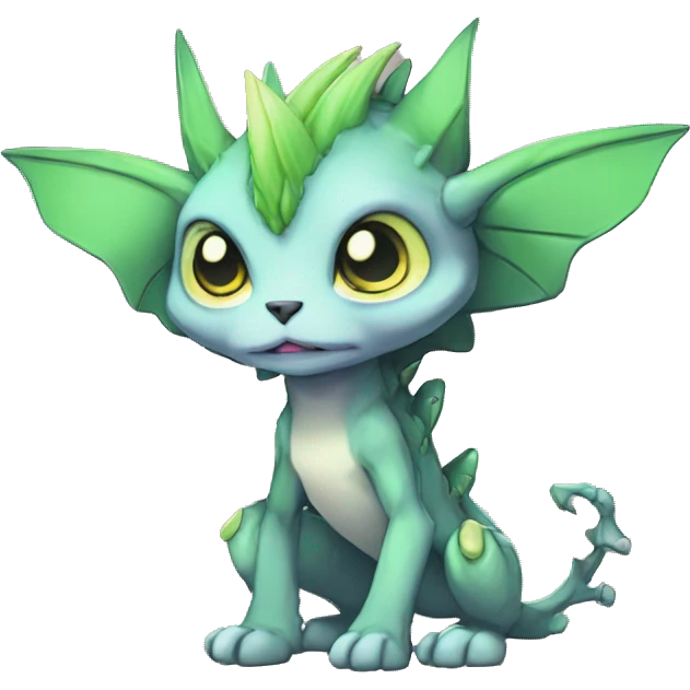 cute cool edgy eldritch alien punk Digimon-Fakemon-animal full body emoji