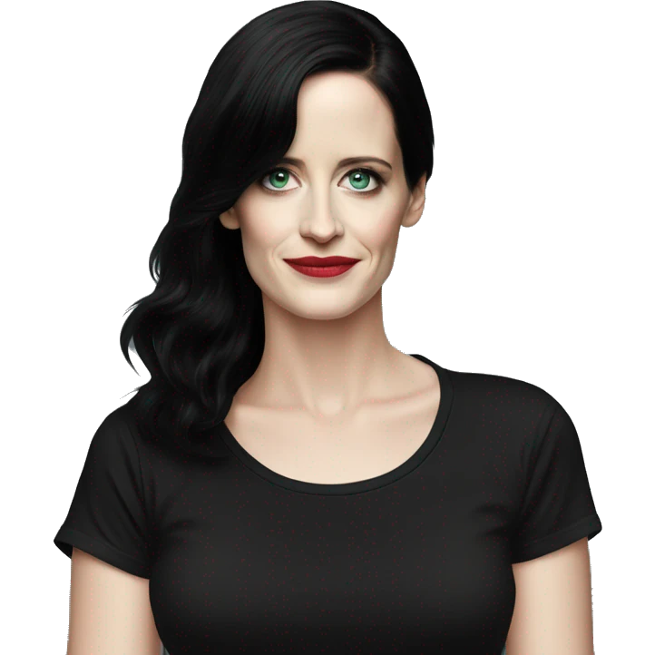Eva Green in black t-shirt emoji
