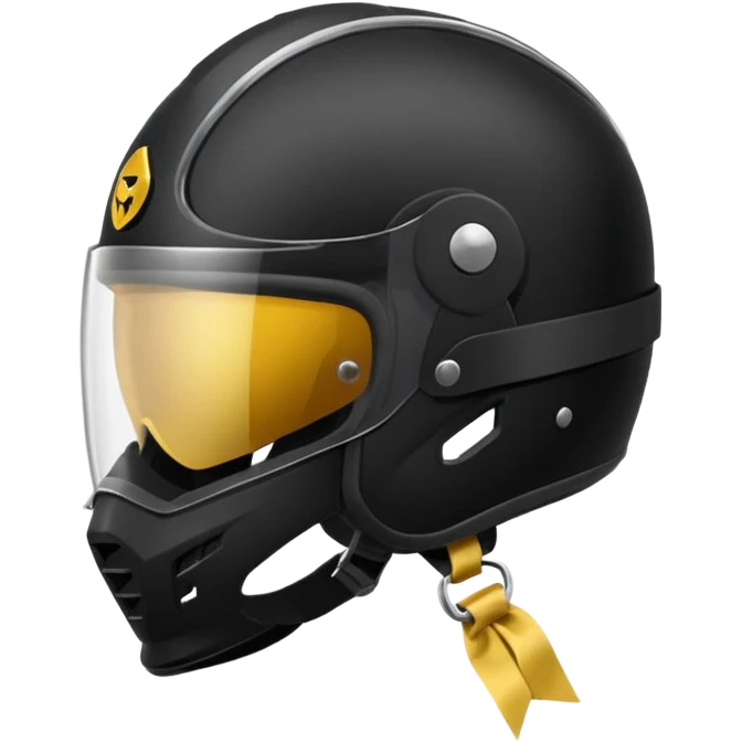 Rider helmet black matte at the back theres ribbon attached for female rider it is a full face only do not include the lady emoji