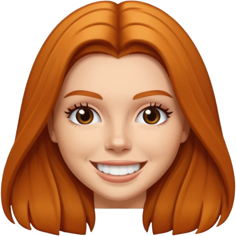 ginger Kendall Jenner with long hair in the style of an emoji emoji