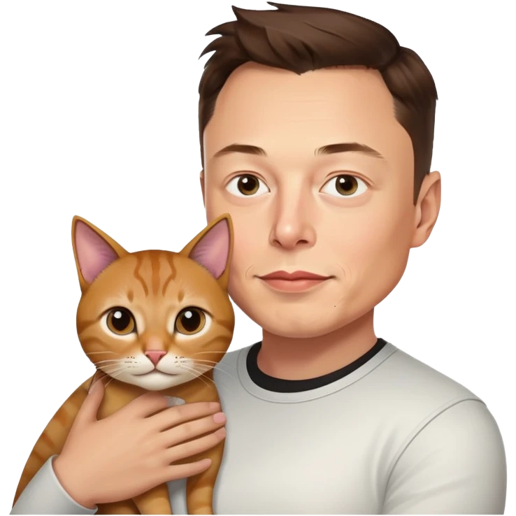 elon musk with a cat emoji