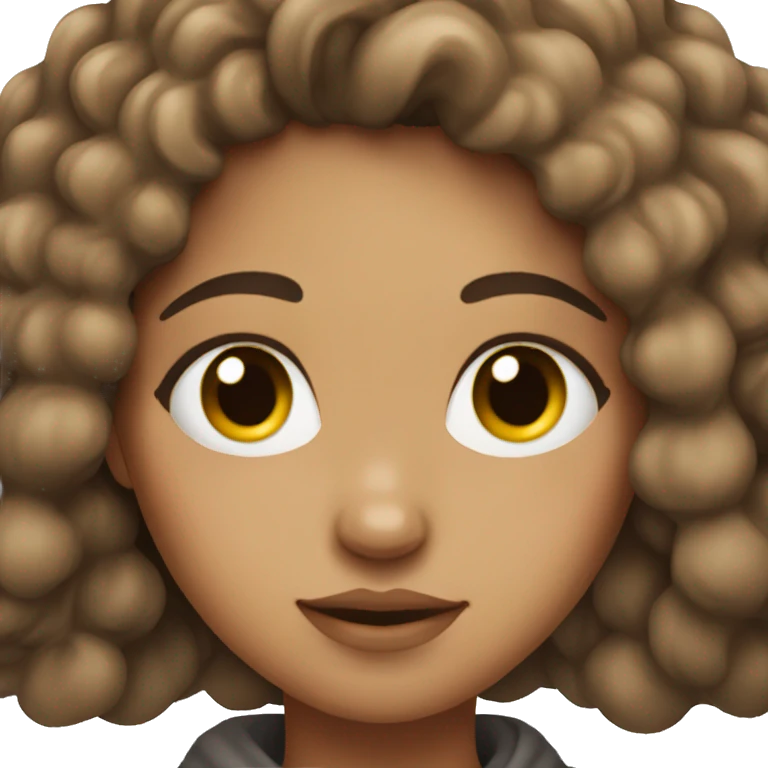 Lightskin girl with freckles with long hair emoji
