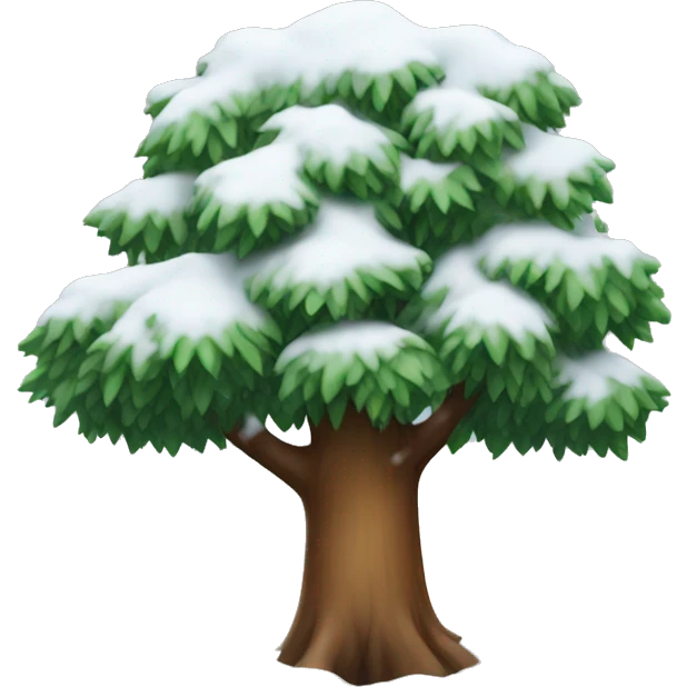 Tree with snow emoji