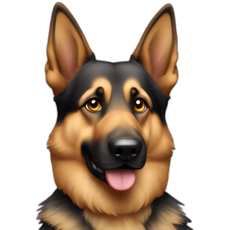 Berger allemand avec des Cœur dans les yeux emoji