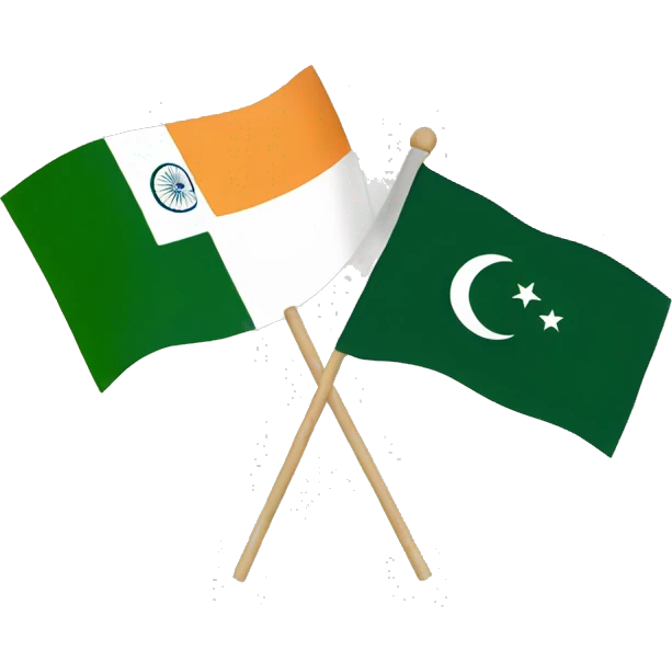 Indian and Pakistani flag combined emoji