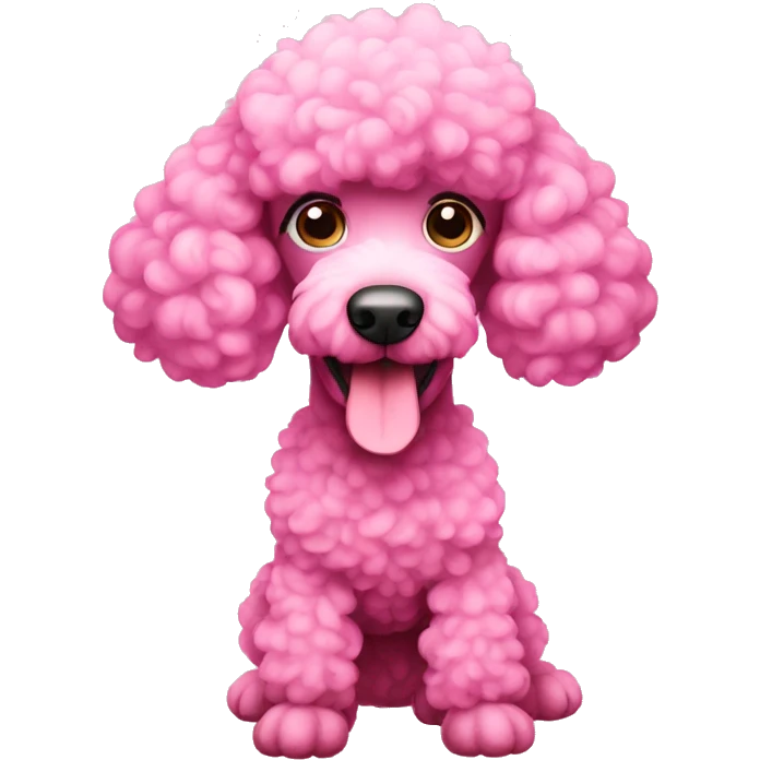 Pink poodle emoji