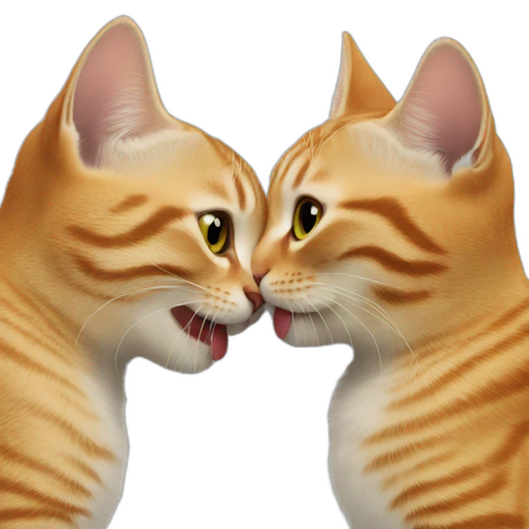 Two cats kissing emoji