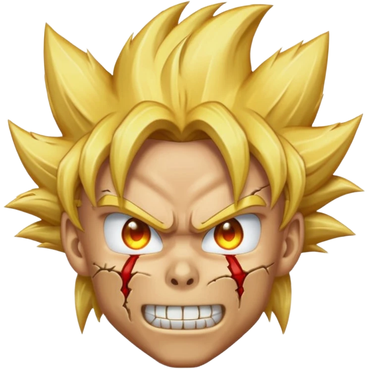 A super Saiyan Goku skull head emoji emoji