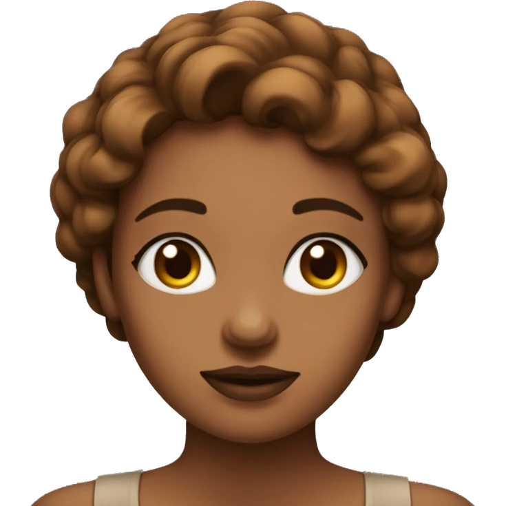 une femme voilée avec la peau un peu matte et les yeux marrons emoji