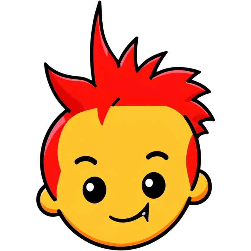 red punk mohawk emoji emoji