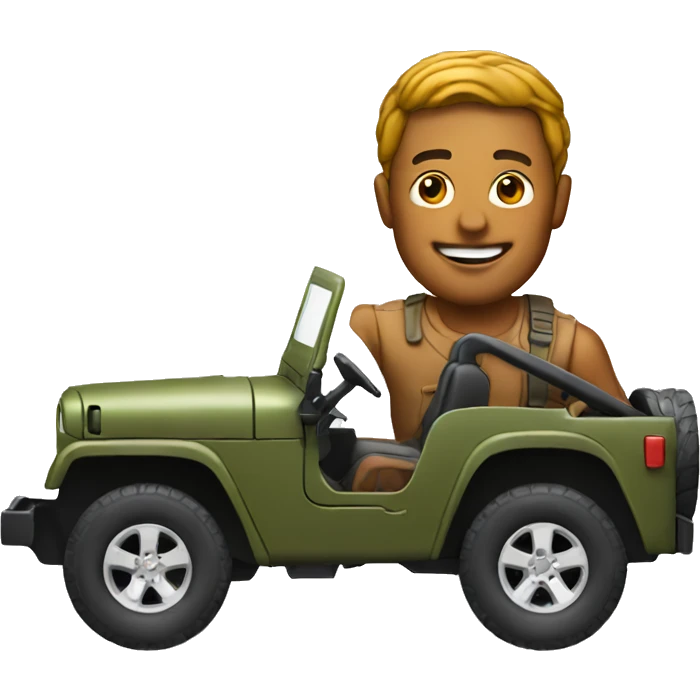 man with jeep car emoji