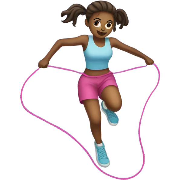 Girl jump roping  emoji