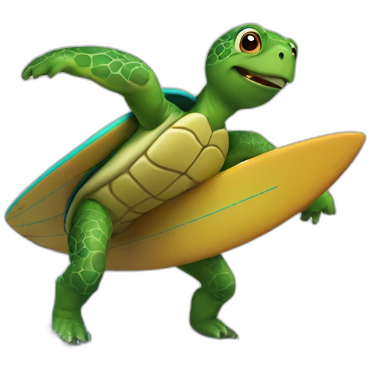 surfing-turtle emoji