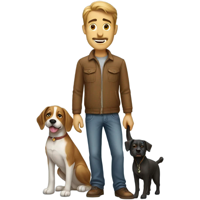 Guy with a dog emoji