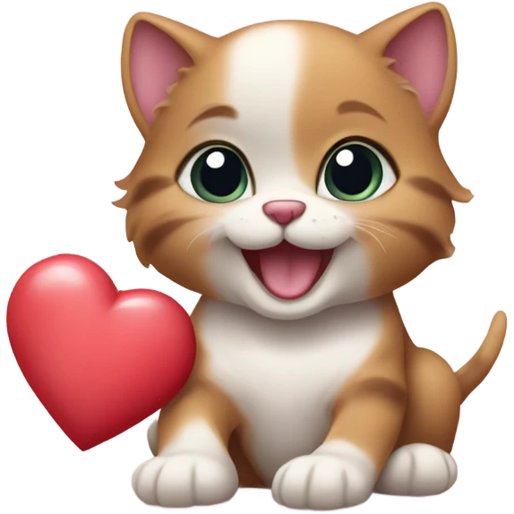 Cute baby animal (any kind) hold a heart emoji
