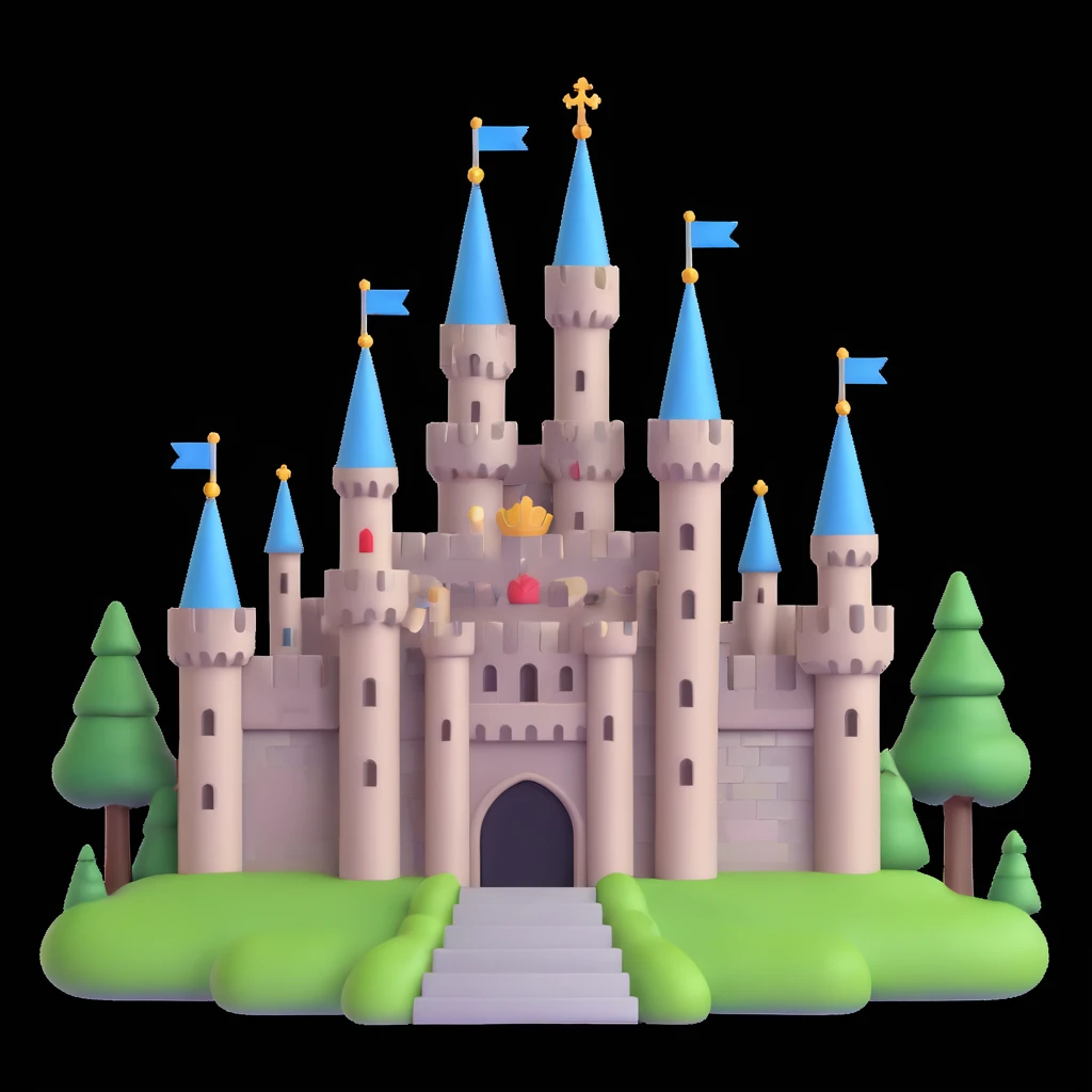 king and queen, castle background emoji