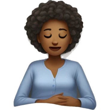 Woman waking up from her nap  emoji