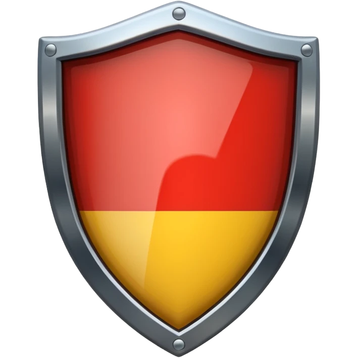 glossy shield with the German flag emoji
