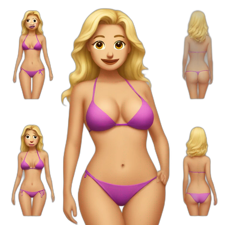 Trump in a bikini emoji