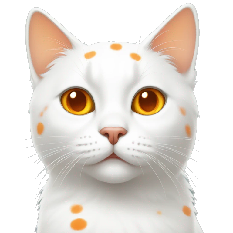 white cat with orange spots emoji