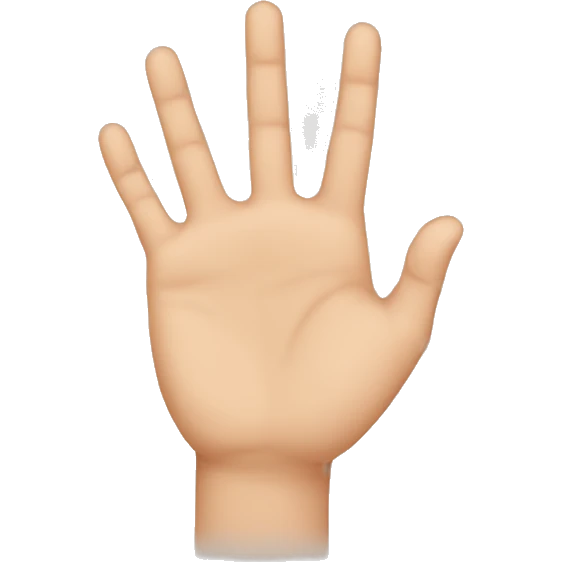 hand with middle and ring fingers next to each other emoji