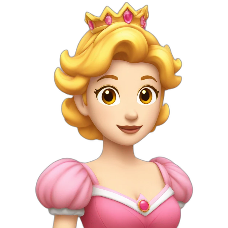princess peach with a peach  emoji