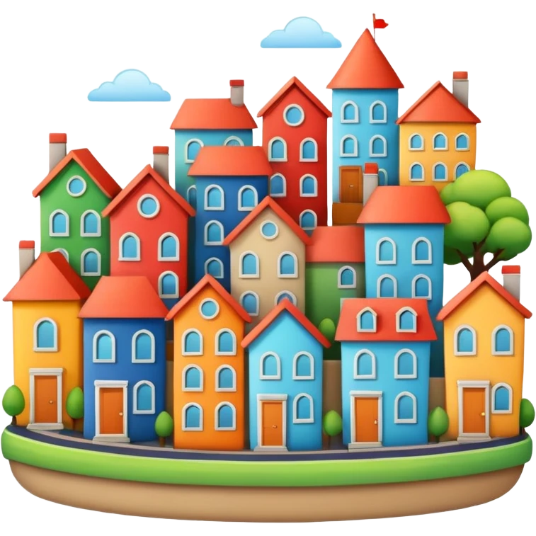 little city and small home emoji