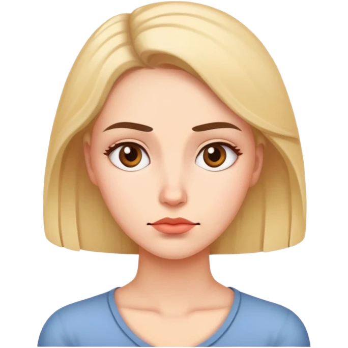 woman with thoughtful, thinking expression emoji