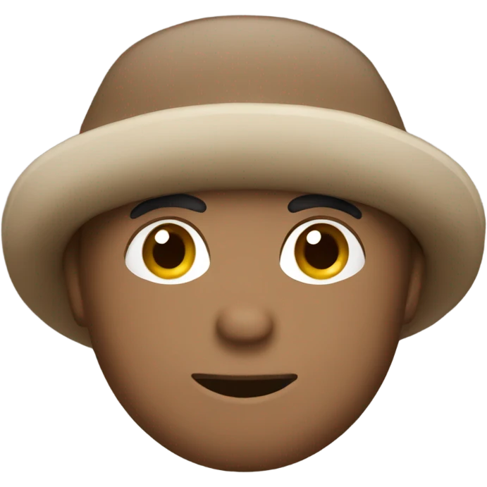 Brown winter hat emoji