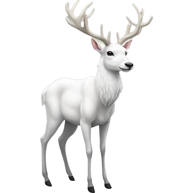 Majestic white deer emoji