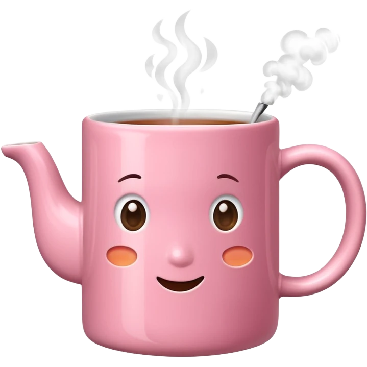 Tea in a pink mug ios emoji emoji