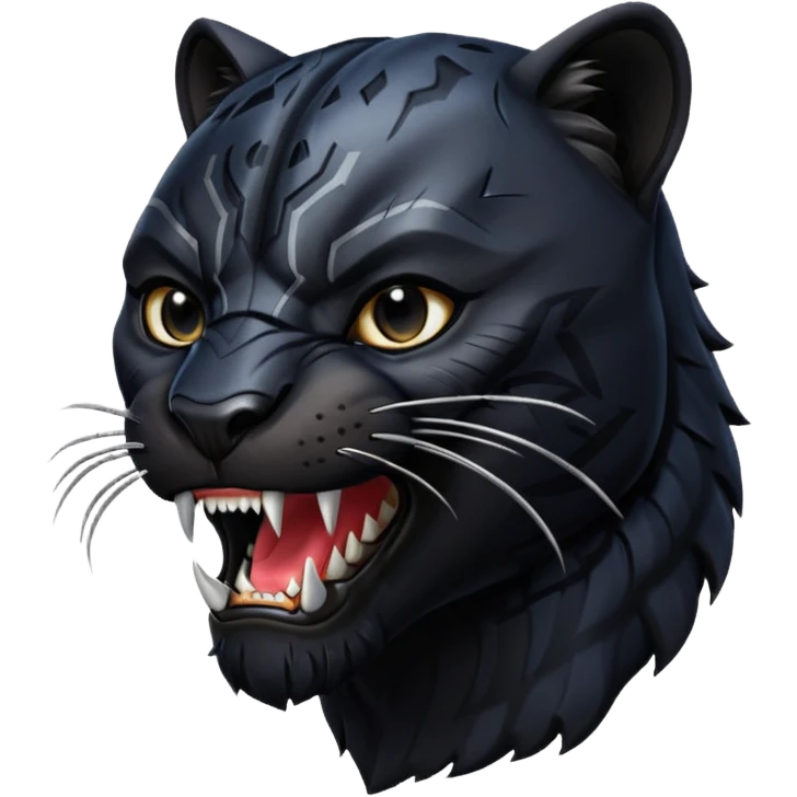 Black panther aggressive just the face emoji