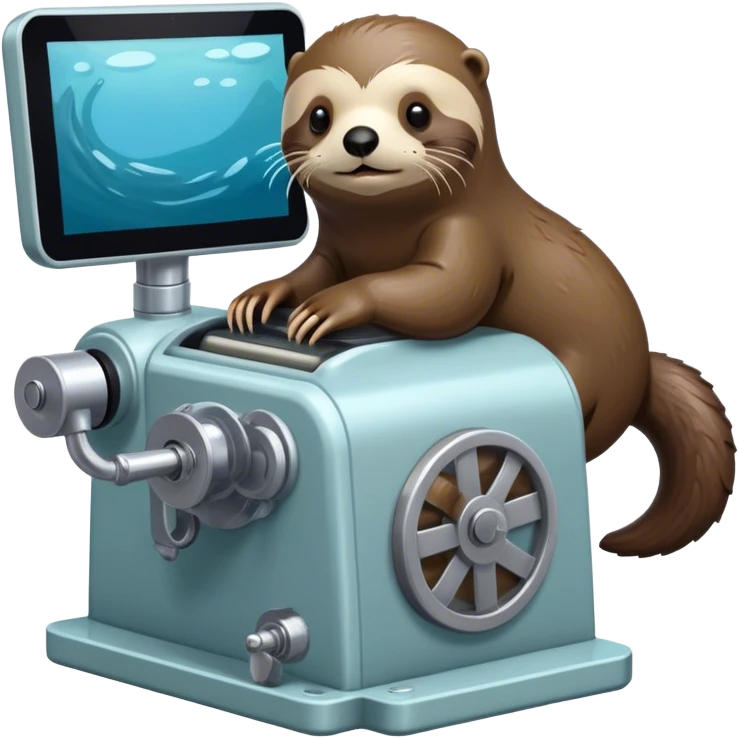 sea otter with a sloth machine  emoji