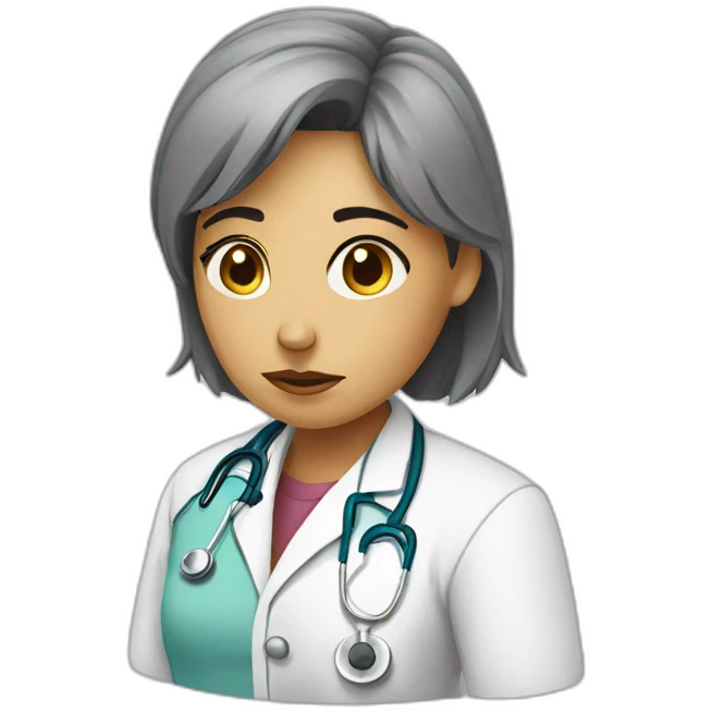 Sad female doctore emoji