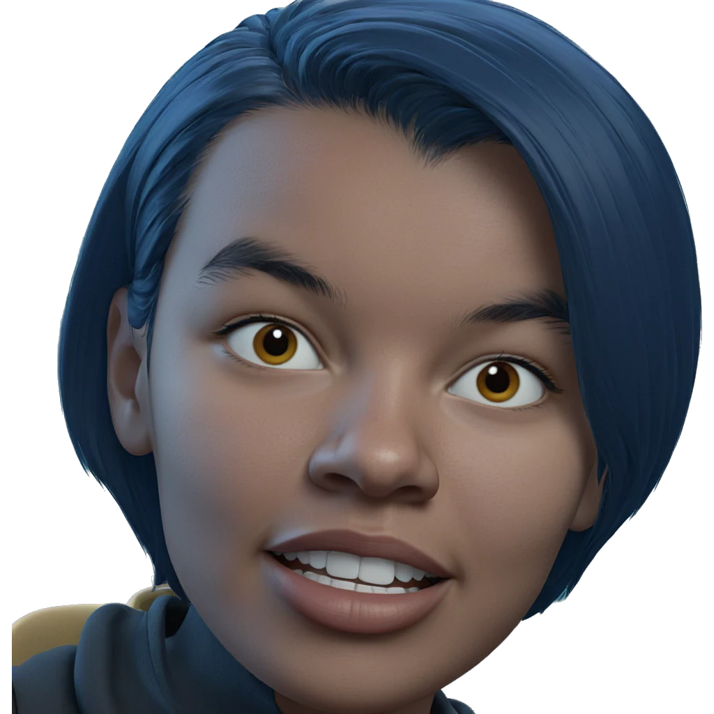 happy girl with short hair emoji