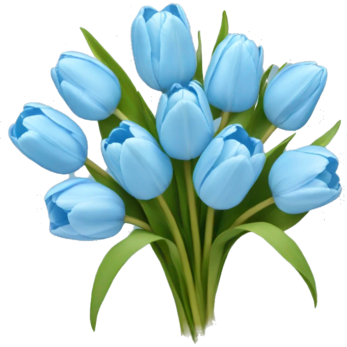 pastel blue tulip bouquet emoji