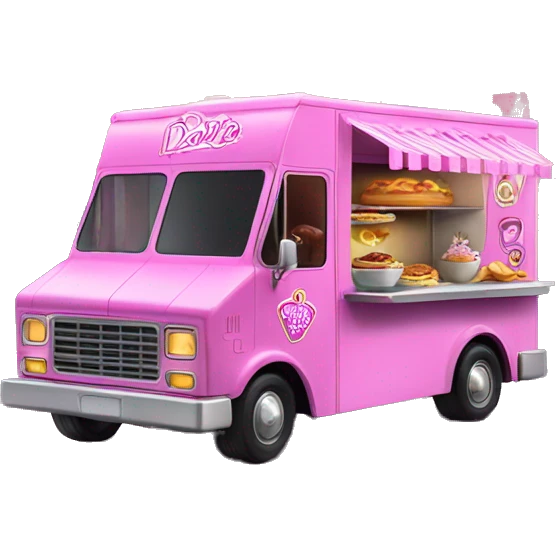 Barbie’s haunted dream house  food truck  emoji