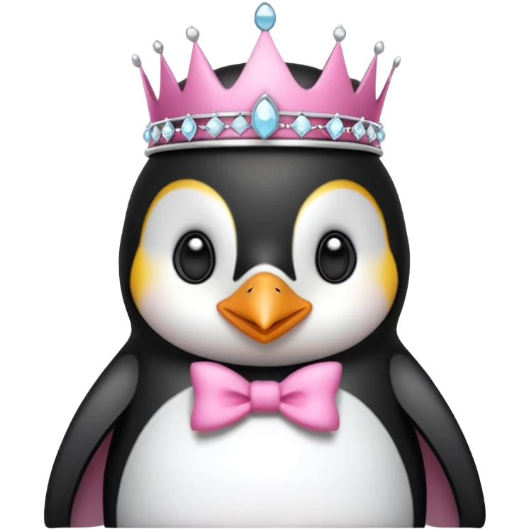 Penguin princess emoji