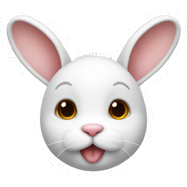 white rabbit to heart  emoji