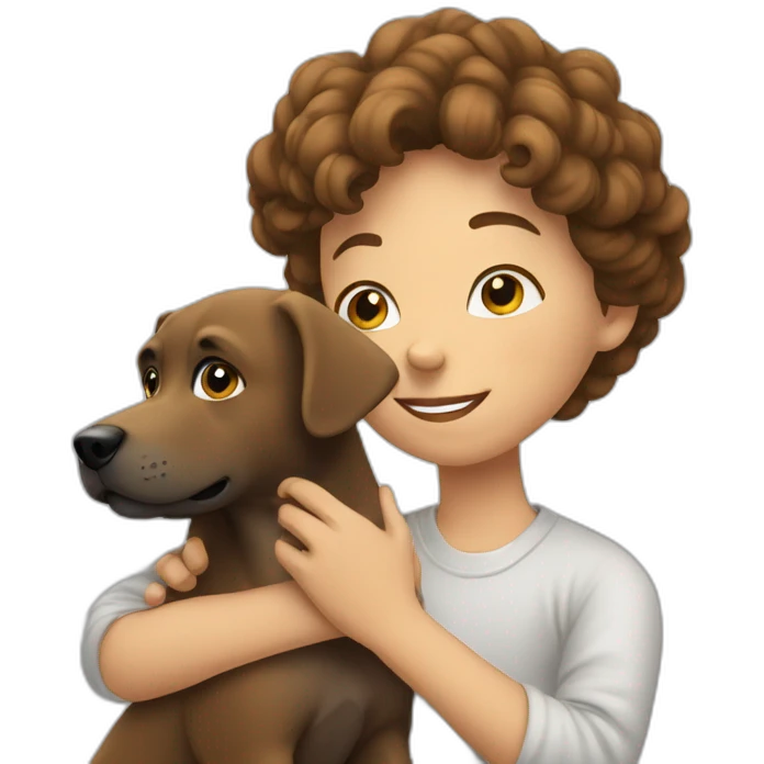 a person petting a dog emoji