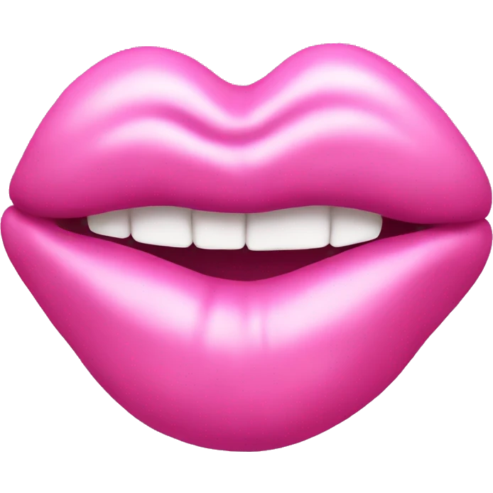 Pink kiss emoji