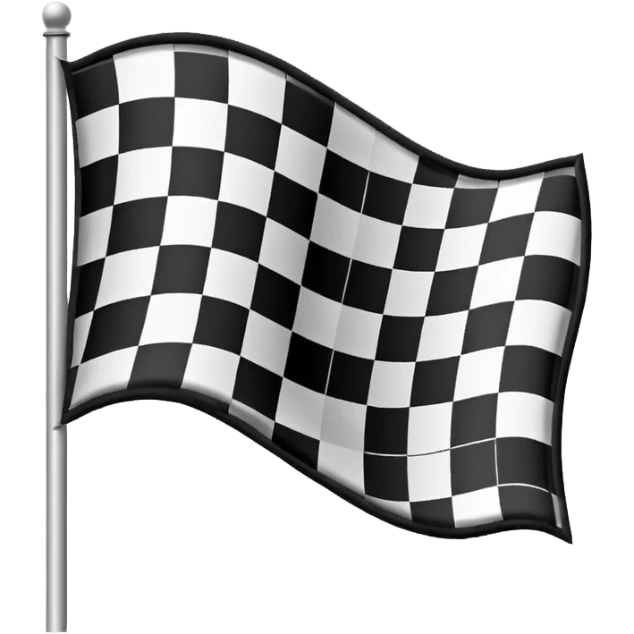 spotlight on checkered flag emoji