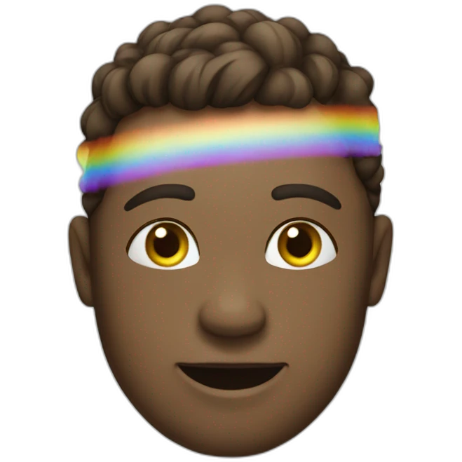Loughing rainbow emoji
