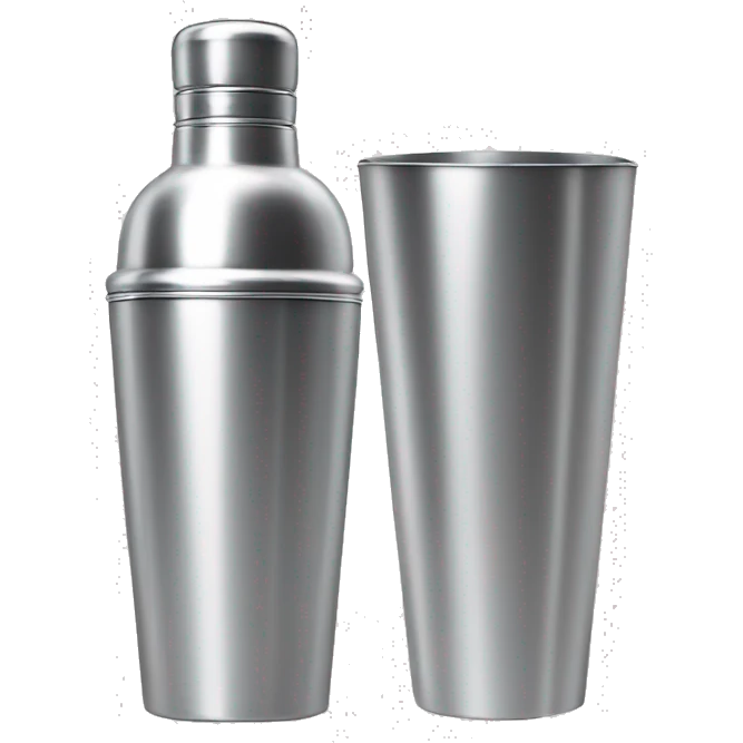 Metal Boston cocktail shaker emoji