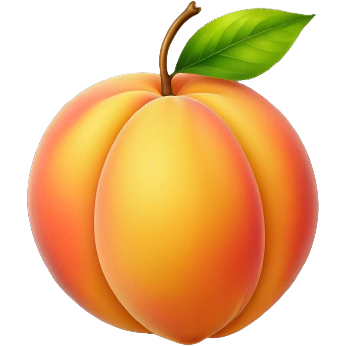 Bright yellow peach that looks like a lemon emoji