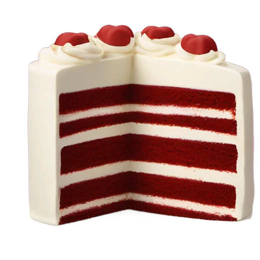 Red velvet cake emoji