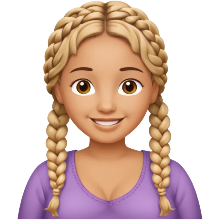 pregnant woman with braids emoji